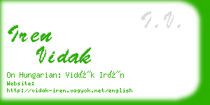 iren vidak business card